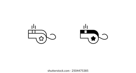 whistle icon with white background vector stock illustration