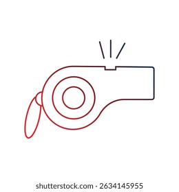 whistle icon with white background vector stock illustration