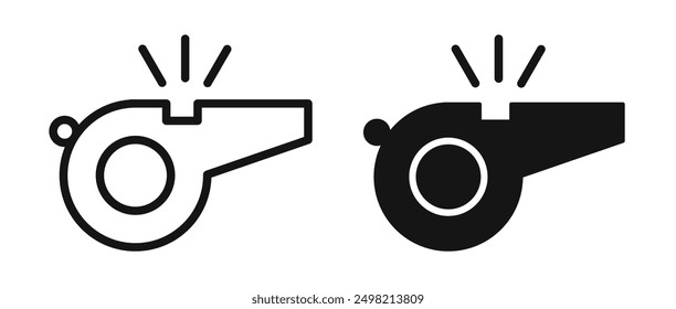 whistle iconicon vector collection in outlined and solid style