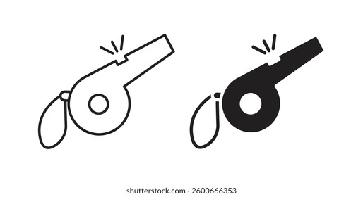 Whistle icons graphics set vectors