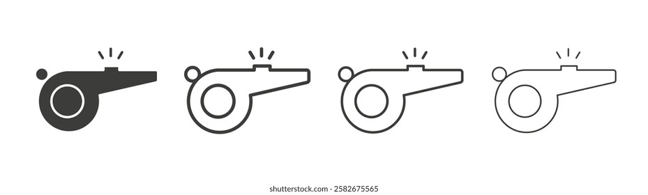 Whistle icons set vectors graphic designs