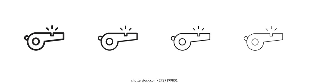 Ícones de apito Vetor Logo Template Ilustração Designs. Vetor EPS 10.
