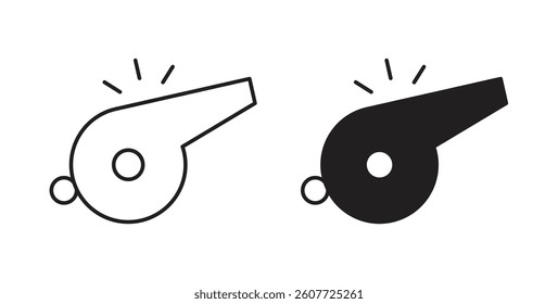 Whistle icons vectors graphic designs