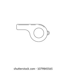 whistle illustration. Element of firefighter for mobile concept and web apps. Thin line illustration of whistle can be used for web and mobile. Premium icon on white background