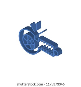 Whistle isometric left top view 3D icon
