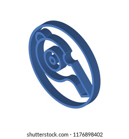 Whistle isometric left top view 3D icon