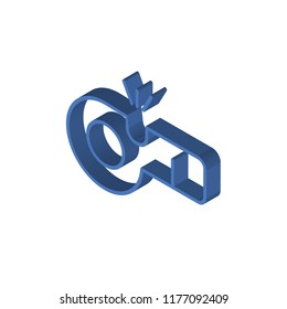 Whistle isometric left top view 3D icon