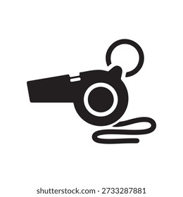 Whistle com Lanyard Icon Vetor