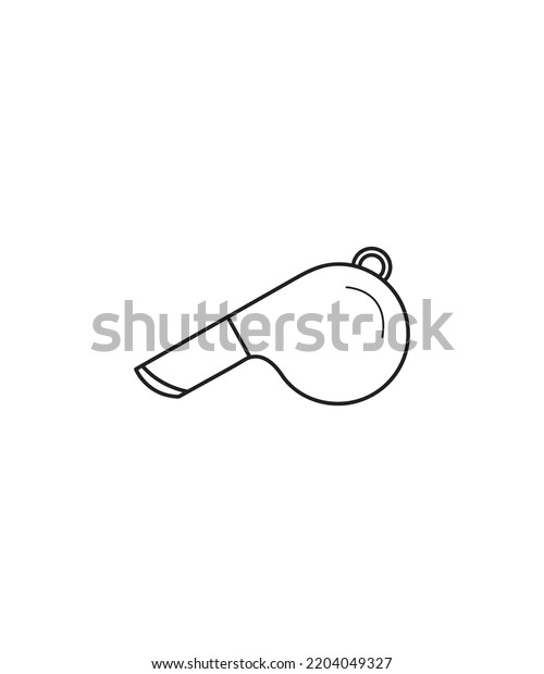 Whistle Line Art Vector Illustration Isolated Stock Vector (Royalty ...