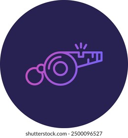 Whistle Line Gradient Icon Design