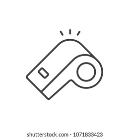 Whistle line icon.