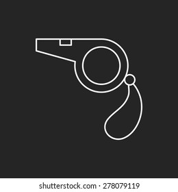 whistle line icon