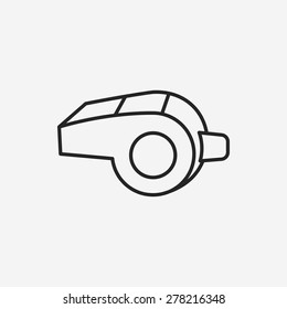 whistle line icon