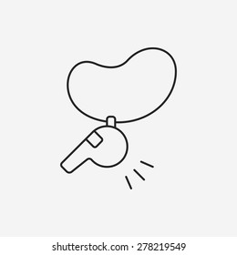whistle line icon