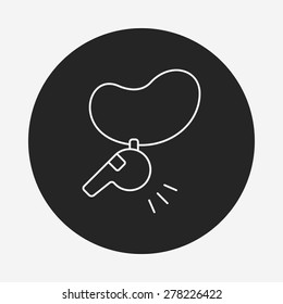 whistle line icon
