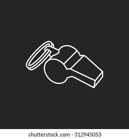 whistle line icon