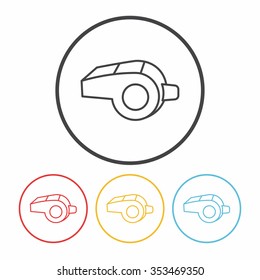 whistle line icon