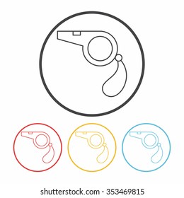 whistle line icon