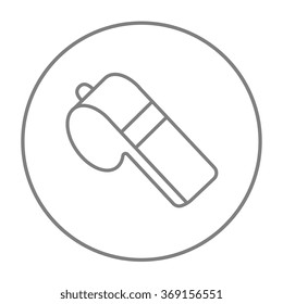 Whistle line icon.