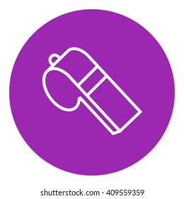 Whistle line icon.