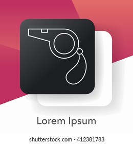 whistle line icon