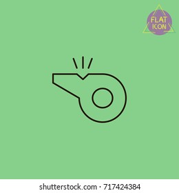whistle line icon