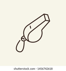 Whistle line icon. Game, rules, competition. Sport concept. Vector illustration can be used for topics like sport, outdoor activities, healthy lifestyle