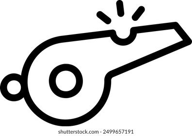 whistle line icon illustration vector