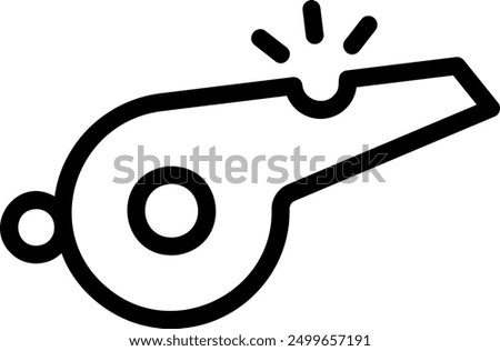 whistle line icon illustration vector