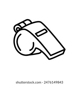 whistle, line icon, isolated background