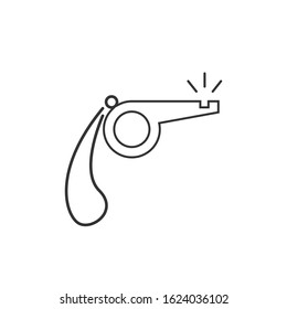 Whistle line vector icon blower