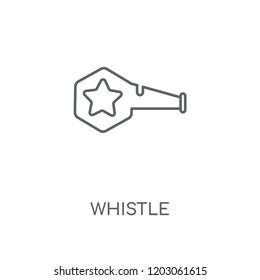 Whistle linear icon. Whistle concept stroke symbol design. Thin graphic elements vector illustration, outline pattern on a white background, eps 10.