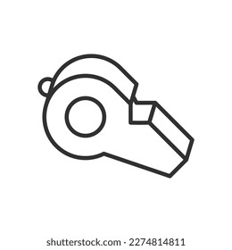 Whistle, linear icon. Line with editable stroke