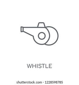 Whistle linear icon. Modern outline Whistle logo concept on white background from Sport collection. Suitable for use on web apps, mobile apps and print media.