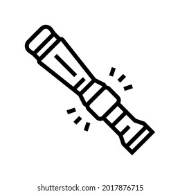 whistle to lure line icon vector. whistle to lure sign. isolated contour symbol black illustration