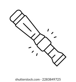 whistle to lure line icon vector. whistle to lure sign. isolated contour symbol black illustration