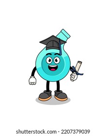 whistle mascot with graduation pose , character design