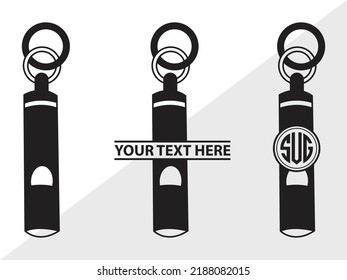 Whistle Monogram SVG Printable Vector Illustration