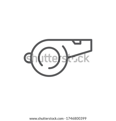 Whistle noise vector icon symbol sport isolated on white background