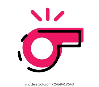 Whistle object symbol representing whistleblower