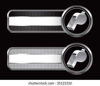 whistle on diamond textured banners