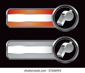 whistle on diamond textured banners