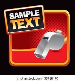 whistle on halftone template background