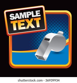 whistle on halftone template background