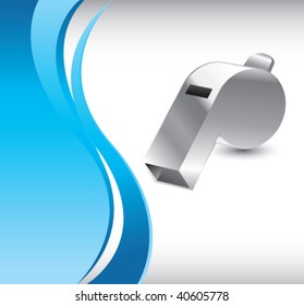 whistle on vertical wave background