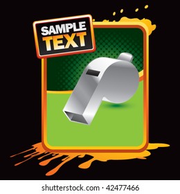whistle orange splattered advertisement