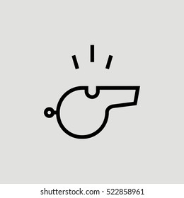 Whistle Outline Vector Icon