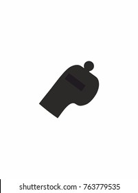 Whistle over white background