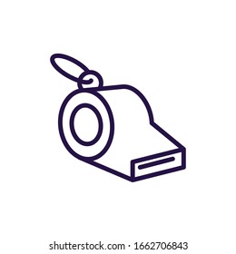 pfeifen auf weißem Hintergrund, Symbol im Flachstil, Vektorillustration