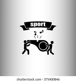 whistle and people icon